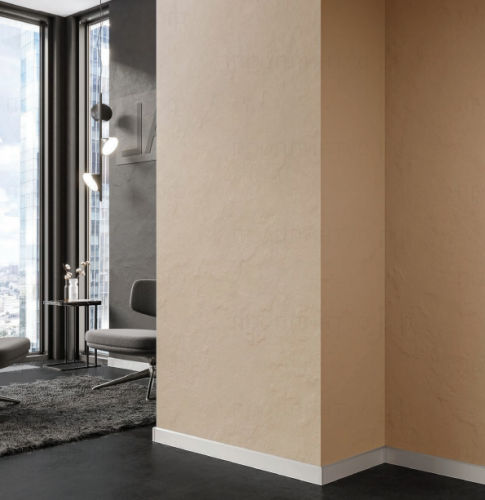 Алюминиевый плоский плинтус с креплением на клипсу черный/серебро/белый матовый