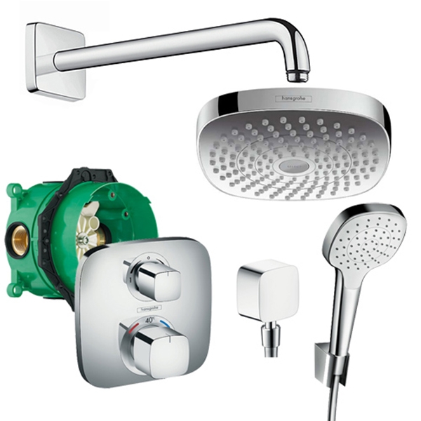 Душевая система Hansgrohe Croma Select E/Ecostat 27294000 с термостатом хром схема 1