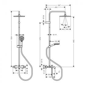 Душевая система Hansgrohe Vernis Shape 26900670 с термостатом ФОТО