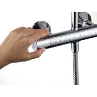 Душевая система Hansgrohe Vernis Blend Showerpipe 26276000 с термостатом хром схема 4