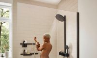 Душевая система Hansgrohe Pulsify S Showerpipe 260 2jet 24240670 с термостатом черная матовая схема 2