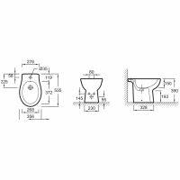 Биде напольное Jacob Delafon Patio EBB0002-00 схема 4