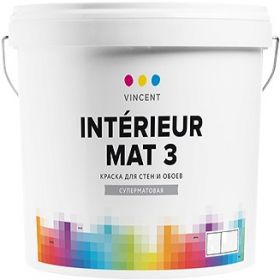Краска для Стен и Потолков Vincent Interieur Mat I 3 0.9л Белая, Матовая / Винсент Интериор Мат I 3.