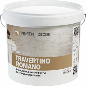 Декоративная Штукатурка Vincent Decor Travertino Romano 14кг Разнообразные Эффекты Натурального Камня / Винсент Декор Травертино Романо.