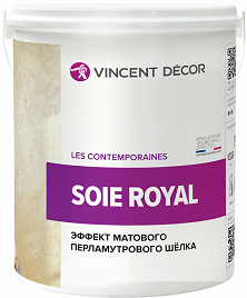 Декоративная Штукатурка Vincent Decor Soie Royal 4.5л с Эффектом Шелка, Матовая / Винсент Декор Суа Роял.