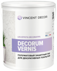 Лак Защитный Vincent Decor Decorum Vernis Mat 2.5л Полуматовый для Декоративных Покрытий / Винсент Декор Декорум Вернис Мат.