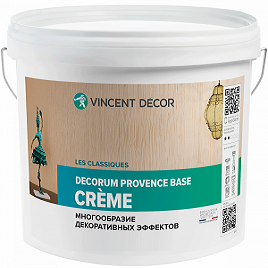 Декоративная Штукатурка Vincent Decor Provence Base Creme 12кг Многообразие Декоративных Эффектов / Винсент Декор Прованс база Крем.