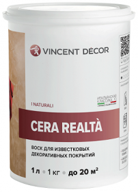 Защитный Воск Vincent Decor Cera Realta 1л Глянцевый для Декоративных Покрытий / Винсент Декор Чера Реальта.