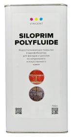 Гидрофобизатор Vincent Siloprim Polyfluide 5л для Фасадов и Цоколей Бесцветный  /Винсент Силоприм Полифлюид.