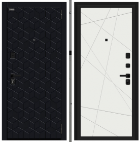 Входная Дверь Bravo Кьюб RBE Total Black/Super White 960x2050мм Правое Открывание / Браво.