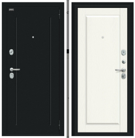 Входная Дверь Bravo Сьют Kale Букле Черное/White Wood 960x2050мм Правое Открывание / Браво.