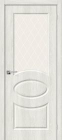 Межкомнатная Дверь Винил Bravo Скинни-21 Casablanca / White Сrystal 600x2000мм (Полотно+Коробка+5 Наличников) / Браво.