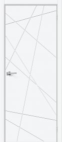Межкомнатная Дверь ПЭТ Bravo Граффити-5.Д.П White Silk 900x2000мм (Полотно 1шт) / Браво.