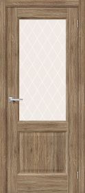 Межкомнатная Дверь с Экошпоном Bravo Неоклассик-33 Original Oak / White Сrystal 700x2000мм (Полотно+Коробка+5 Наличников) / Браво.