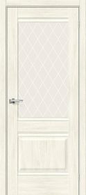 Межкомнатная Дверь с Экошпоном Bravo Прима-3 Nordic Oak / White Сrystal 900x2000мм (Полотно+Коробка+5 Наличников) / Браво.