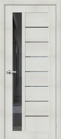 Межкомнатная Дверь с Экошпоном Bravo Браво-27 Bianco Melinga   / Mirox Grey 800x2000мм (Полотно 1шт) / Браво.