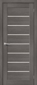 Межкомнатная Дверь с Экошпоном Bravo Браво-22 Grey Melinga / Magic Fog 550x1900мм (Полотно+Коробка+5 Наличников) / Браво.