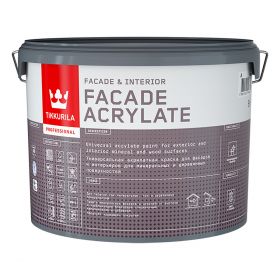 Краска Фасадная Tikkurila Facade Acrylate 0.9л Белая, Универсальная Акрилатная / Тиккурила Фасад Акрилат.