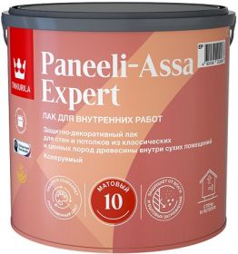 Лак для Деревянных Панелей Tikkurila Paneeli-Assa Expert EP 2.7л Матовый, Акрилатный без Запаха / Тиккурила Панеели-Ясся