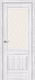 Межкомнатная Дверь с Экошпоном Bravo Прима-3 Riviera Ice / White Сrystal / Браво