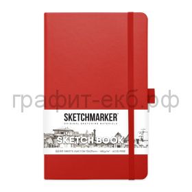 Блокнот А5 80л.нелин.Sketchmarker 140 г/м?  твердая обложка красный 2314203SM