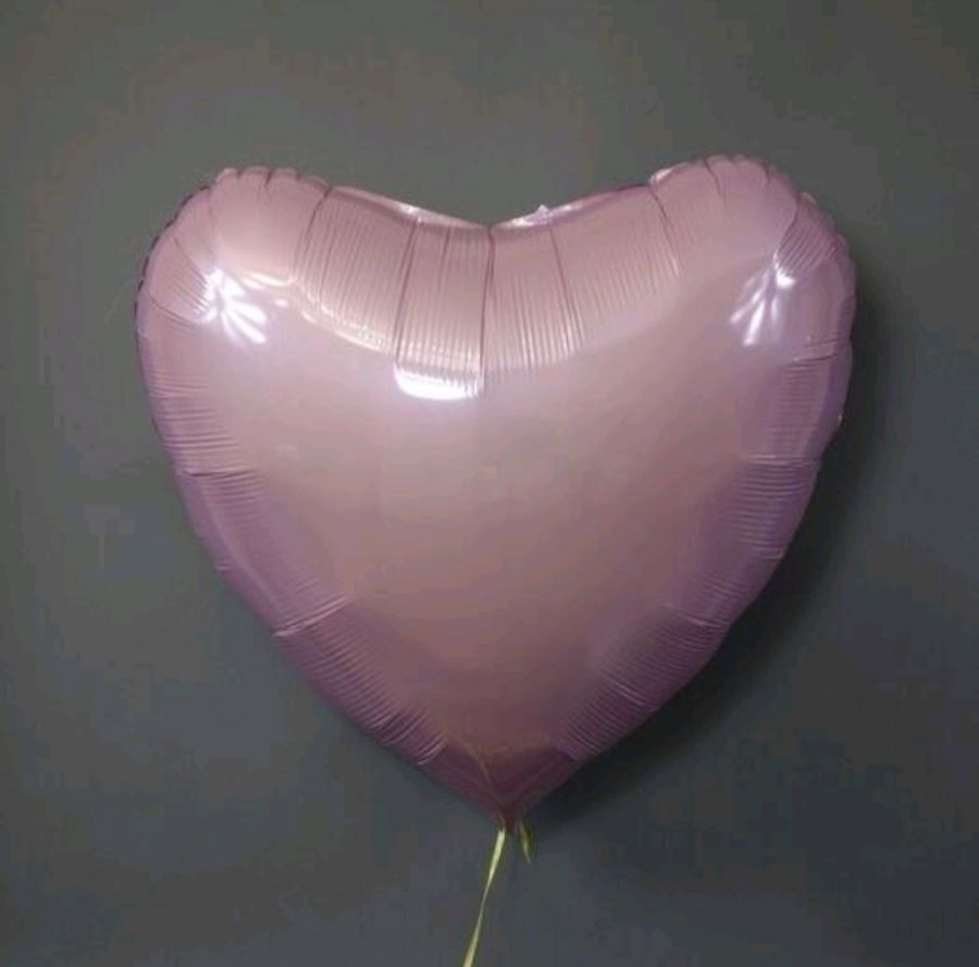 Шар сердце розовое