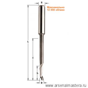 Фреза спиральная по алюминию HSS/Co Z1 S8 D 5 x 14 / 35 x 120 RH CMT 189.051.51