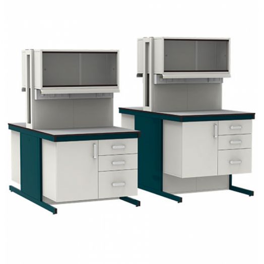 Стол лабораторный, островной 1500 мм (Белый)