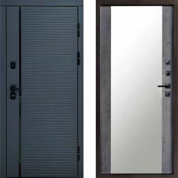 Входная дверь Termo-door Графит line Зеркало Бетон темный