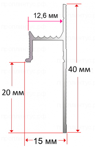 Плинтус теневой ХИДЛАЙН ТП-3 белый