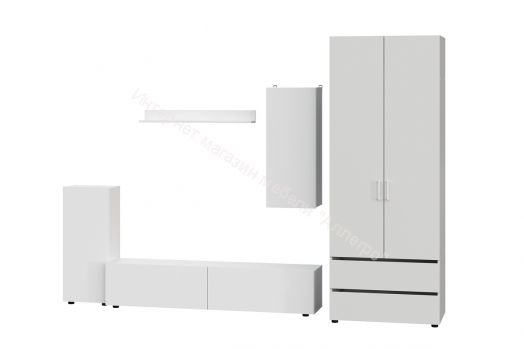 Гостиная МГС 10 Белый текстурный