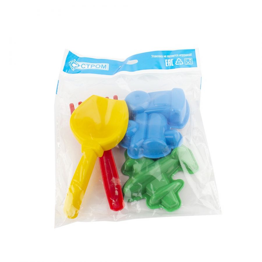 Песочный набор «Путешественник»(2 формочки, совок, грабли)