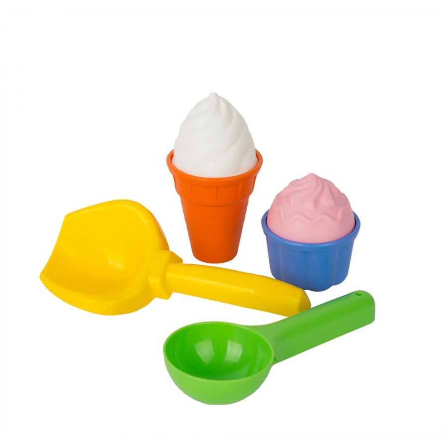 Песочный набор «Сладкоежка» (2 формочки, совок, ложка)