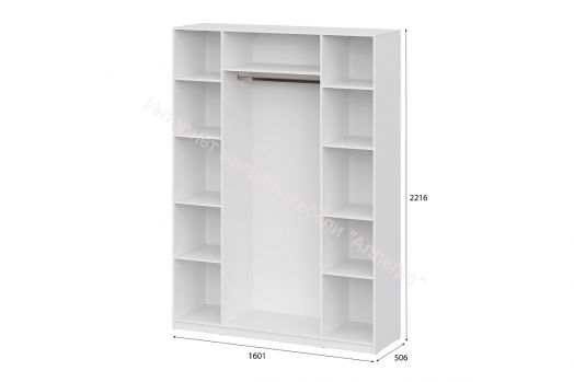 Шкаф ШК 5 (1600) Белый текстурный