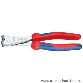 Кусачки торцевые особой мощности 200 мм, хром, 2-комп ручки 67 05 200 KNIPEX KN-6705200