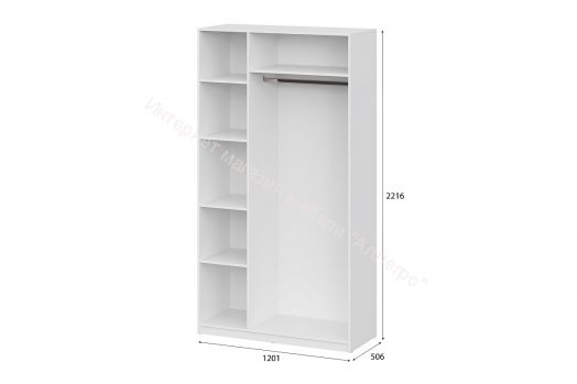 Шкаф ШК 5 (1200) Белый текстурный