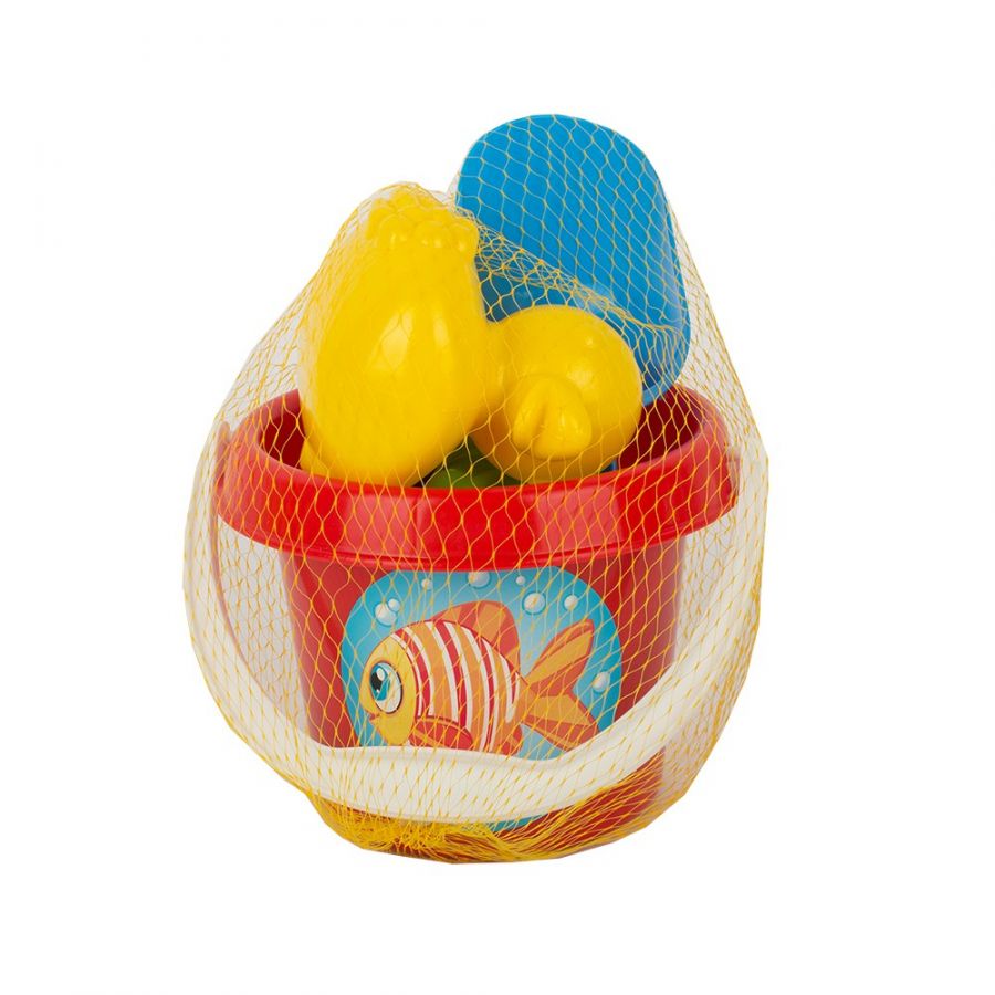 Песочный набор мультяшка «Морской круиз» (уточка, кораблик, 2 формочки для песка, совок, ведро)