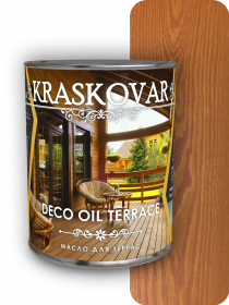 Масло для Террас Kraskovar Deco Oil Terrace Лиственница 0,75л для Обработки Деревянных Поверхностей / Красковар