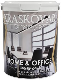 Краска Интерьерная Износостойкая Kraskovar HOME & OFFICE Белая 5л / Красковар