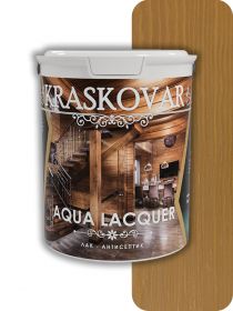 Лак-Антисептик для Дерева и Камня Kraskovar Aqua Lacquer Тик 0,9л / Красковар