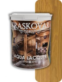 Лак-Антисептик для Дерева и Камня Kraskovar Aqua Lacquer Орегон 0,9л / Красковар