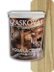 Лак-Антисептик для Дерева и Камня Kraskovar Aqua Lacquer Бесцветный 0,9л / Красковар