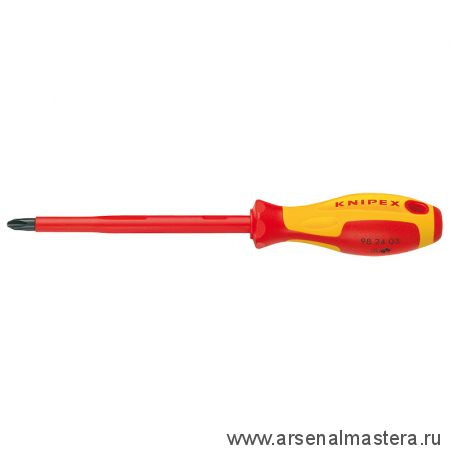 Отвёртка 320 мм VDE Phillips PH4 x 200 мм, диэлектрическая 98 24 04 KNIPEX KN-982404