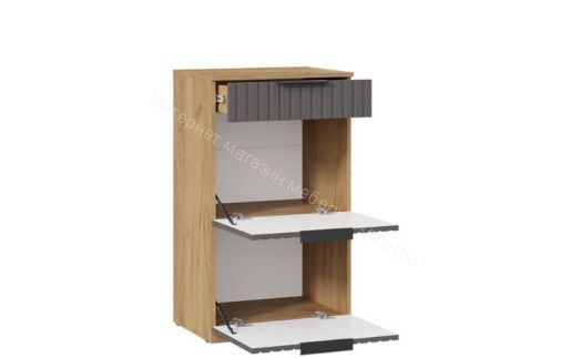 Тумба комбинированная "Хилтон" Исп.2.1 -303.006.000 Дуб крафт золотой/Графит матовый