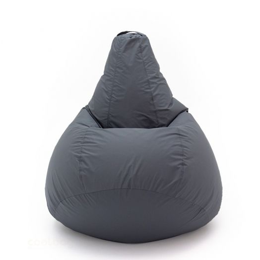 Кресло груша ХАЙП из влагостойкой ткани (Темно-серый)