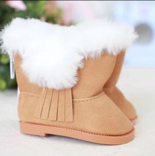 Обувь для кукол сапожки угги с мехом 7 см. - цвет светло-коричневый