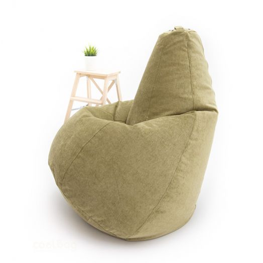 Кресло груша ВЕЛЬВЕТ ЛЮКС из премиум микровельвета (Темно-золотой)