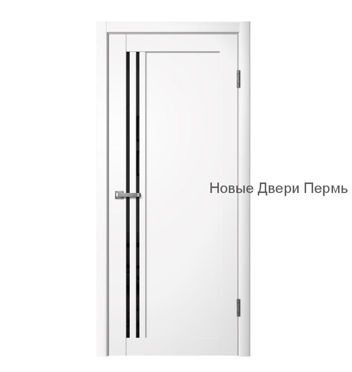 Модель 275 Эмалит Белый/ Черный лакобель Межкомнатная дверь