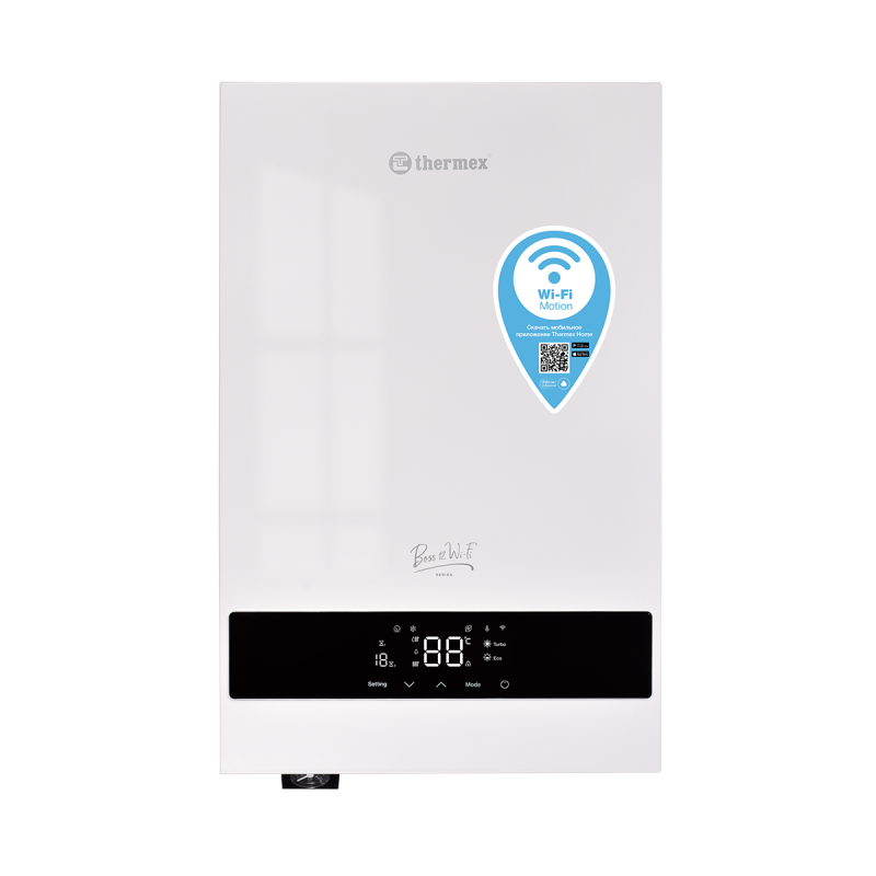 Электрический настенный котел THERMEX Boss 12 Wi-Fi (White)