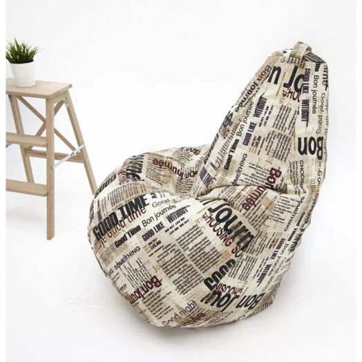 Кресло-мешок (груша) BONJOURNEE из жаккарда